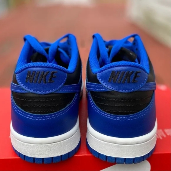 NEW Nike Dunk Low Retro Sneakers GS In Hyper Cobalt/Black - Picture 4 of 5